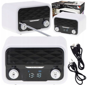 Radio Przenośne Fm Kuchenne Bluetooth Sd Usb Zegar