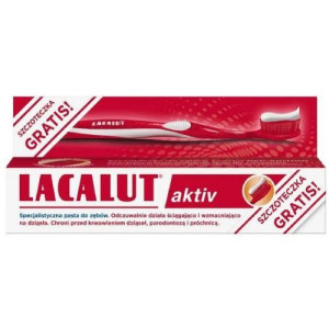 lacalut pasta do zębów z szczoteczką aktiv