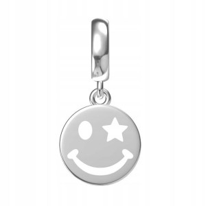 Zawieszka SREBRO 925 Charms Koralik Emotka Uśmiech