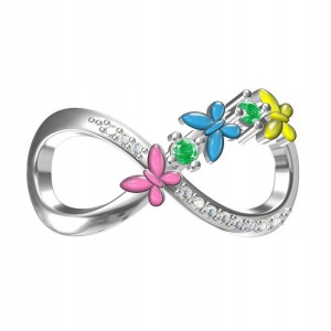 Zawieszka SREBRO 925 Charms Znak Nieskończoności