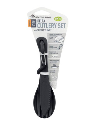 Zestaw sztućców kempingowych Sea to Summit Delta Cutlery Set - grey