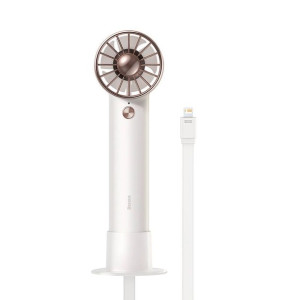 Przenośny Wentylator Ręczny Baseus Flyer Turbine + Kabel Lightning (biały)