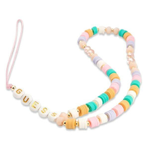 Zawieszka Guess Heishi Beads Gustflwp Różowa