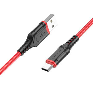 Borofone Kabel Bx67 - Usb Na Typ C - 3a 1 Metr Czerwony