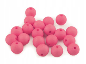Kule Plastikowe Matowe Różowy 10mm 8szt