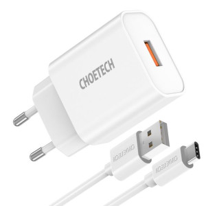 Choetech Q5003 Ładowarka Sieciowa Usb Typ A Qc 3.0 Biały (q5003-white)