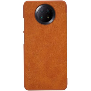 Nillkin Qin Skórzana Kabura Etui Xiaomi Redmi Note 9t 5g Brązowy