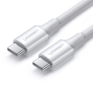 Ugreen Kabel Przewód Usb Typ C (męski) Na Typ C (męski) 1 M Biały (us300)