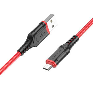 Borofone Kabel BX67 USB na micro USB 2,4A 1 metr czerwony