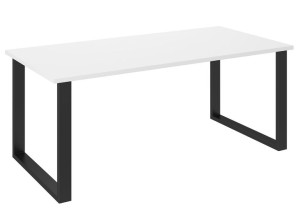 Dostawa 0 Zł! Solidny Stół Loft Imperial 185x90 Metalowe Nogi Biały Mat