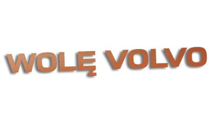 Wycinana naklejka WOLĘ VOLVO miedziana