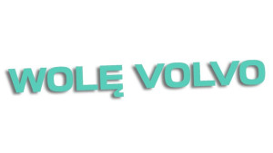 Wycinana naklejka WOLĘ VOLVO miętowa
