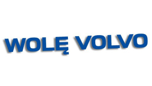 Wycinana naklejka WOLĘ VOLVO niebieska