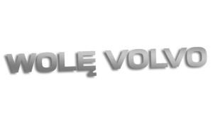 Wycinana naklejka WOLĘ VOLVO srebrna