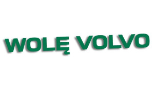 Wycinana naklejka WOLĘ VOLVO zielona