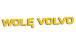 Wycinana naklejka WOLĘ VOLVO żółta