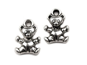 Zawieszka Miś Platyna 9x13mm