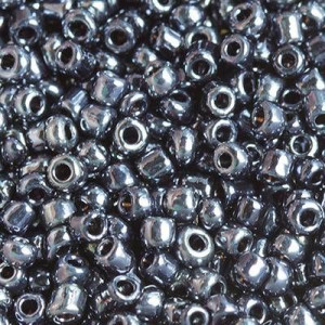 Koraliki Szklane Grafit 2mm 20gram