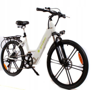 Rower Elektryczny 26 SWIFT ST006 ALUMINIUM Biały