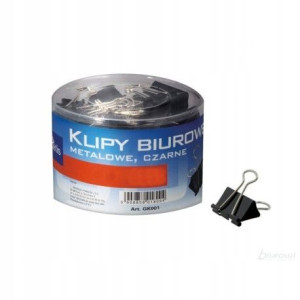 Klipy biurowe metalowe 25mm 48szt. Tetis GK001-C