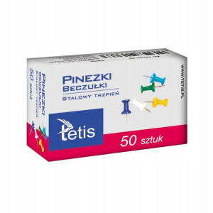 Pinezki beczułki do tablic korkow Tetis 50 szt x10