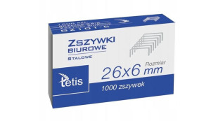 Zszywki Tetis GZ101-C 26/6 1000 sztuk