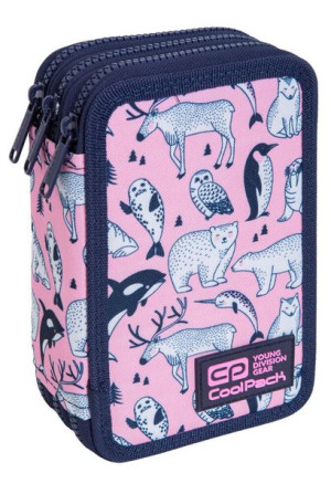 Potrójny piórnik Coolpack JUMPER 3 Pink Ocean