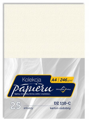 DZ110-C Karton ozdobny juta kremowa 246g wizytówk