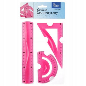 Zestaw geometryczny Tetis BL010-RK różowy
