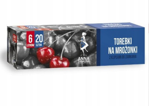Torebki na mrożonki Anna Zaradna 6 l z klipsami