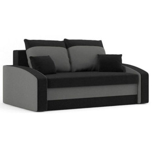Sofa rozkładana, z funkcją spania, Hewlet, 152x90x80 cm, czarny, szary