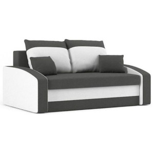 Sofa rozkładana, z funkcją spania, Hewlet, 152x90x80 cm, szary, biel