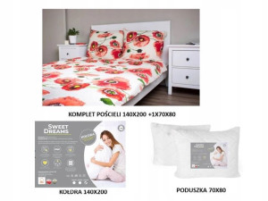 Pościel z Kory 140X200+70x80+Kołdra+Poduszka 70x80