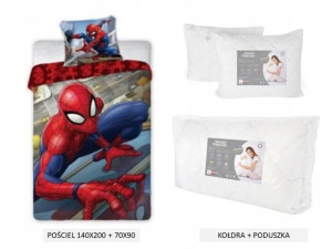 Pościel 140x200 Spiderman+kołdra +poduszka Pająk