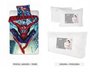 Pościel 140x200 Spiderman+kołdra +poduszka Pająk
