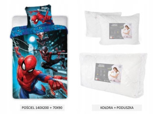 Pościel 140x200 Spiderman+kołdra +poduszka Pająk
