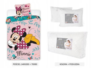 Pościel 140x200+minnie Miki+kołdra +poduszka