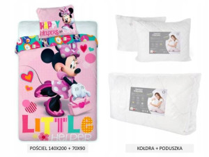 Pościel 140x200+minnie Miki+kołdra +poduszka