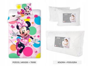 Pościel 140x200+minnie Miki+kołdra +poduszka