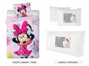 Pościel 140x200+minnie Miki+kołdra +poduszka