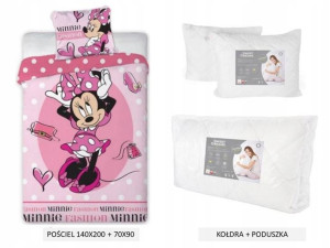 Pościel 140x200+minnie Miki+kołdra +poduszka