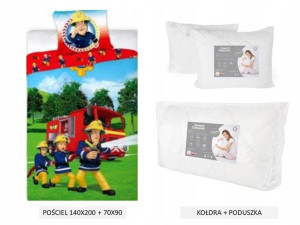 Pościel 140x200+ Strażak Sam +kołdra +poduszka