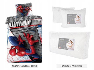 Pościel 140x200+ Spiderman +kołdra +poduszka