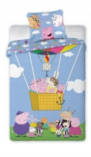 Pościel 140x200 + 1x70x90 Świnka Peppa