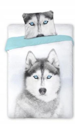 Pościel Pies Husky 140X200+70X90 BAW.
