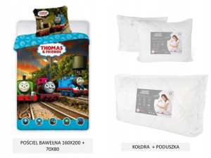 Pościel160x200 Tomek I Przyjaciele+kołdra+poduszka