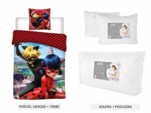 Pościel160x200 Biedronka I Kot+kołdra+poduszka