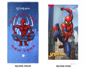 Ręcznik kąpielowy Spiderman 70x140+Ręcznik 35x65
