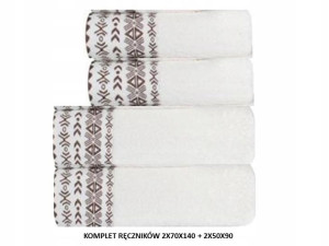 Komplet ręczników 2-70x140+2-50x90 ręcznik 4 szt