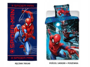 Pościel Spiderman 140x200+70x90+Ręcznik 70x140